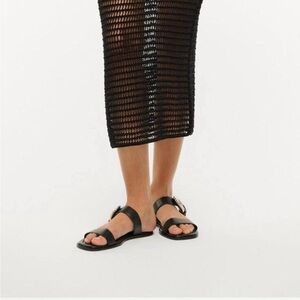 Brand new STAUD Black Leather Sandals